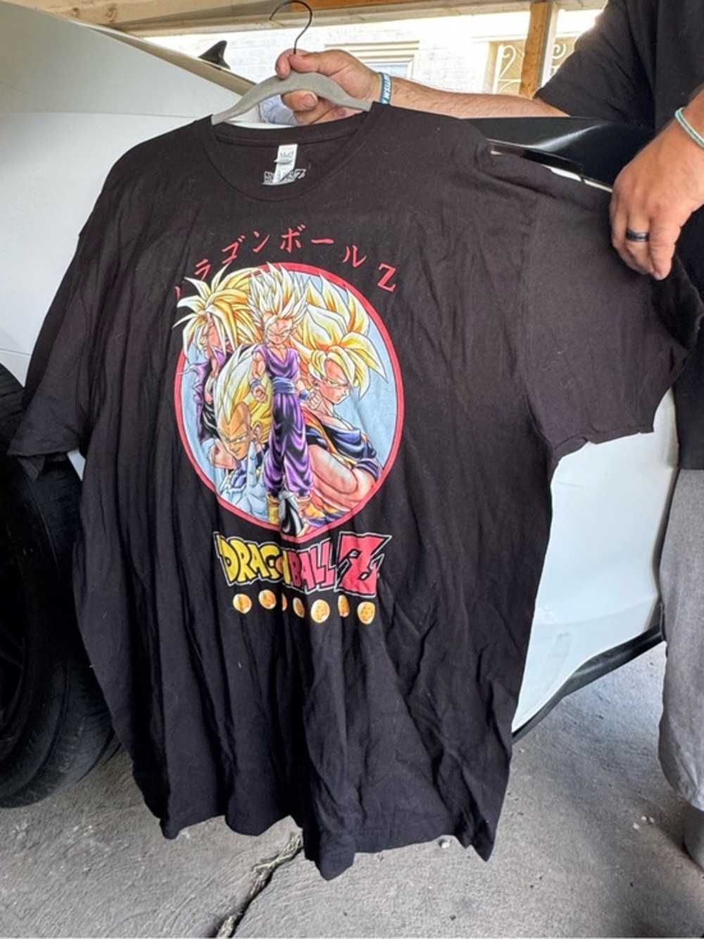 Dragon Ball Z graphic t-shirt featuring characters Goku and Vegeta Size 2XL